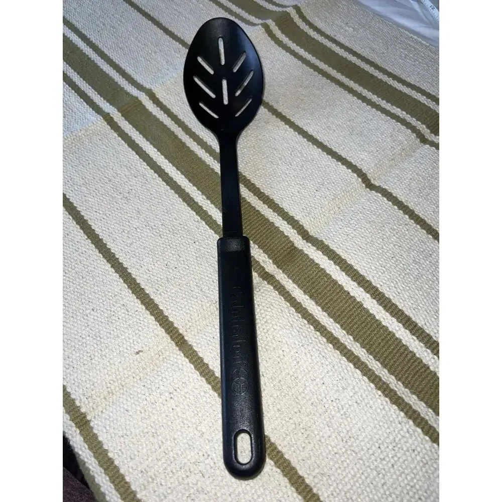 Calphalon Slotted Serving Spoon 8 Slots Nylon Silicone Black 14